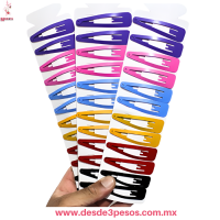 Blister con 6 pares de Cucas de Metal en colores Pastel 7 x 1.5 cm. Blister con 6 pares de Cucas de Metal en colores Pastel 7 x 1.5 cm.