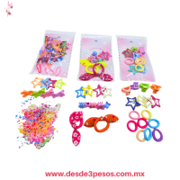 Blister con Accesorios de Peinado para niñas Ligas, Pinza, Cucas y Mini pinzas 3 presentaciones como Foto 2 , 3 y 4 cm XH7992 Blister con Accesorios de Peinado para niñas Ligas, Pinza, Cucas y Mini pinzas 3 presentaciones como Foto 2 , 3 y 4 cm XH7992