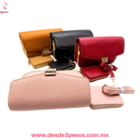 Bolsa Vinil con Metal dorado en Orilla incluye Monedero 1 divicion ambos 21 x 16 y 10 x 16 cm varios tonos LD0661 Bolsa Vinil con Metal dorado en Orilla incluye Monedero 1 divicion ambos 21 x 16 y 10 x 16 cm varios tonos LD0661