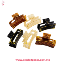 Bolsa con 12 Pinzas Rectangular café, negra y beige con Imitacion perlas Doradas 5 x 9.5 cm. P26-12 Bolsa con 12 Pinzas Rectangular café, negra y beige con Imitacion perlas Doradas 5 x 9.5 cm. P26-12
