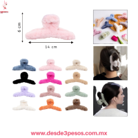 Bolsa con 12 Pinzas de Curva forrada de Peluche en colores 6 x 12 cm QHP-T-504 Bolsa con 12 Pinzas de Curva forrada de Peluche en colores 6 x 12 cm QHP-T-504