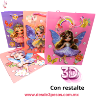 Bolsa de Regalo CHICA en 3D hecha de Carton Duro modelos como Foto24 X 19 cm C-2-1 Bolsa de Regalo CHICA en 3D hecha de Carton Duro modelos como Foto24 X 19 cm C-2-1