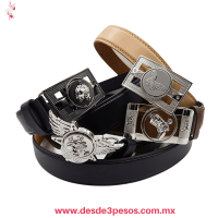 Cinturon Cuero Hebilla Giratoria varios modelos 3 Tonos 4 cm. Ancho Cinturon Cuero Hebilla Giratoria varios modelos 3 Tonos 4 cm. Ancho