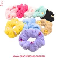 Dona de Peluche decorada con Flores de plastico en colores surtidos 25P-29 Dona de Peluche decorada con Flores de plastico en colores surtidos 25P-29