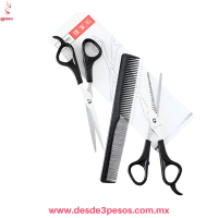 Juego De Tijeras Para Cortar El Cabello Con Peine 17 cm. De largo XLE-49 Juego De Tijeras Para Cortar El Cabello Con Peine 17 cm. De largo XLE-49