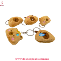 Llavero Capibara de Peluche 4 modelos diferentes 7 x 4 cm. 5B-103 Llavero Capibara de Peluche 4 modelos diferentes 7 x 4 cm. 5B-103