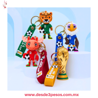 Llavero de Mascotas Mundialistas Futbol 2026 10 x 6 cm UQJ030-183 Llavero de Mascotas Mundialistas Futbol 2026 10 x 6 cm UQJ030-183