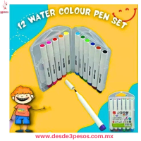 Maletin de plastico con 12 Marcadores en colores punta redonda 16 x 15 cm. HFY-13509 Maletin de plastico con 12 Marcadores en colores punta redonda 16 x 15 cm. HFY-13509