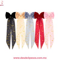 Moño Coquette con Diseño Estrellas doradas 32 x 14 cm. En colores MC25-K05 Moño Coquette con Diseño Estrellas doradas 32 x 14 cm. En colores MC25-K05