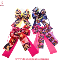 Moño con Pico de Garza Decorado de Personaje Guerrera K-Pop en colores 17 x 13 cm. Moño con Pico de Garza Decorado de Personaje Guerrera K-Pop en colores 17 x 13 cm.