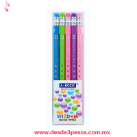 Paquete de 12 lápices WIZDOM diseñados con colores pastel y corazones Plateados 19 cm de largo AP-6088 Paquete de 12 lápices WIZDOM diseñados con colores pastel y corazones Plateados 19 cm de largo AP-6088