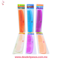 Peine de Tocador en colores pastel 22 x 6 cm 9801 Peine de Tocador en colores pastel 22 x 6 cm 9801