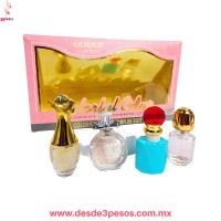 Set Mini Fragancia Corporal Perfume ODOYr 20, 25 y 30 ml. Aromas Frutales y Cítricos L-420 Set Mini Fragancia Corporal Perfume ODOYr 20, 25 y 30 ml. Aromas Frutales y Cítricos L-420