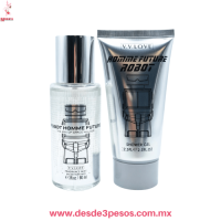 Set de Perfume y Gel de Ducha ROBOT HOMME Revitalizante 90 y 75 ml VL9058-89 Set de Perfume y Gel de Ducha ROBOT HOMME Revitalizante 90 y 75 ml VL9058-89