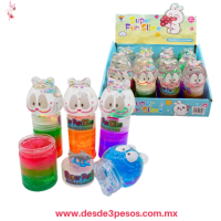 Slime Garfield 3 tonos con glitter y muñeco de goma figuras de Ballerina Slime Garfield 3 tonos con glitter y muñeco de goma figuras de Ballerina