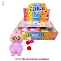 Squishi LABUBU decorado con pompones en colores pástel 10 x 7 cm. UQ-J011-31 Squishi LABUBU decorado con pompones en colores pástel 10 x 7 cm. UQ-J011-31