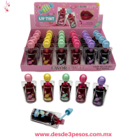 Tintas de labios FAVOR BEAUTY en forma de botella caja con 24 pza. precio por 1pza LG3801 Tintas de labios FAVOR BEAUTY en forma de botella caja con 24 pza. precio por 1pza LG3801
